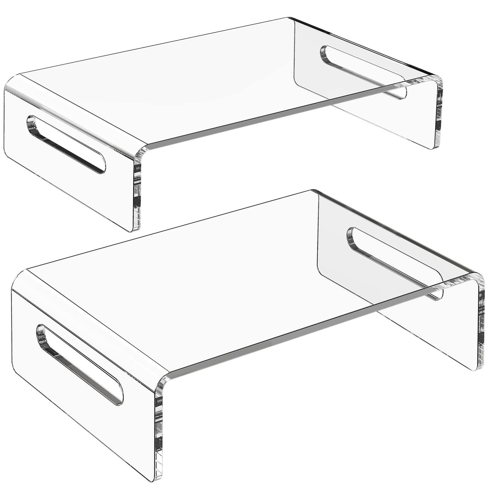Zimilar 2 Pack Monitor Stand Riser, Acrylic Monitor Stand for Computer, Lapto...