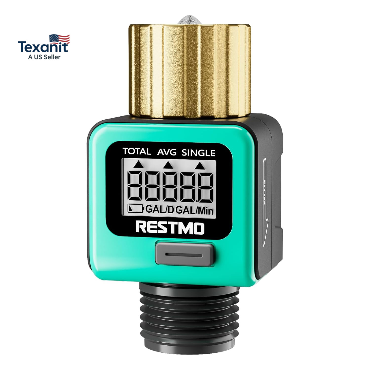Water Flow Meter Garden Hose Gauge LCD Water Usage Flow Rate Monitor
