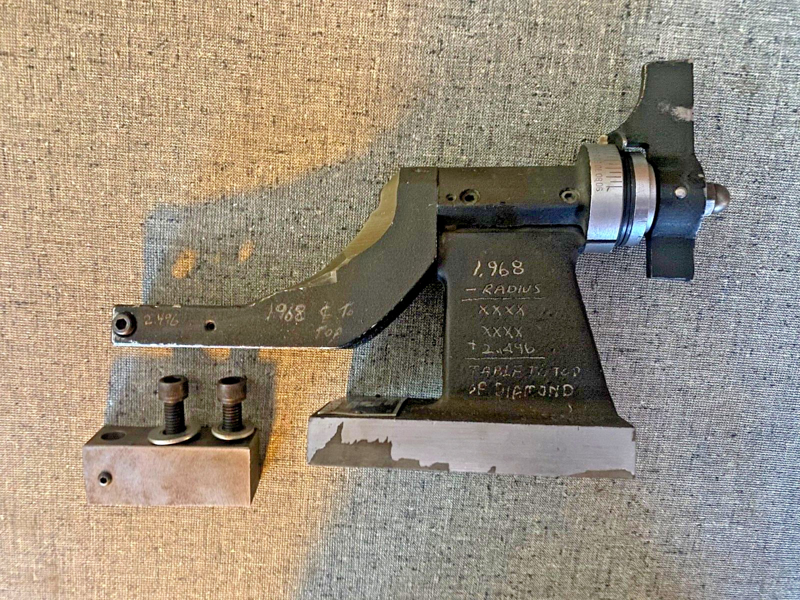 ROTHFUSS TOOL CO. G5 RADIUS GRINDING WHEEL DRESSER w/ DIAMOND RISER BLOCK