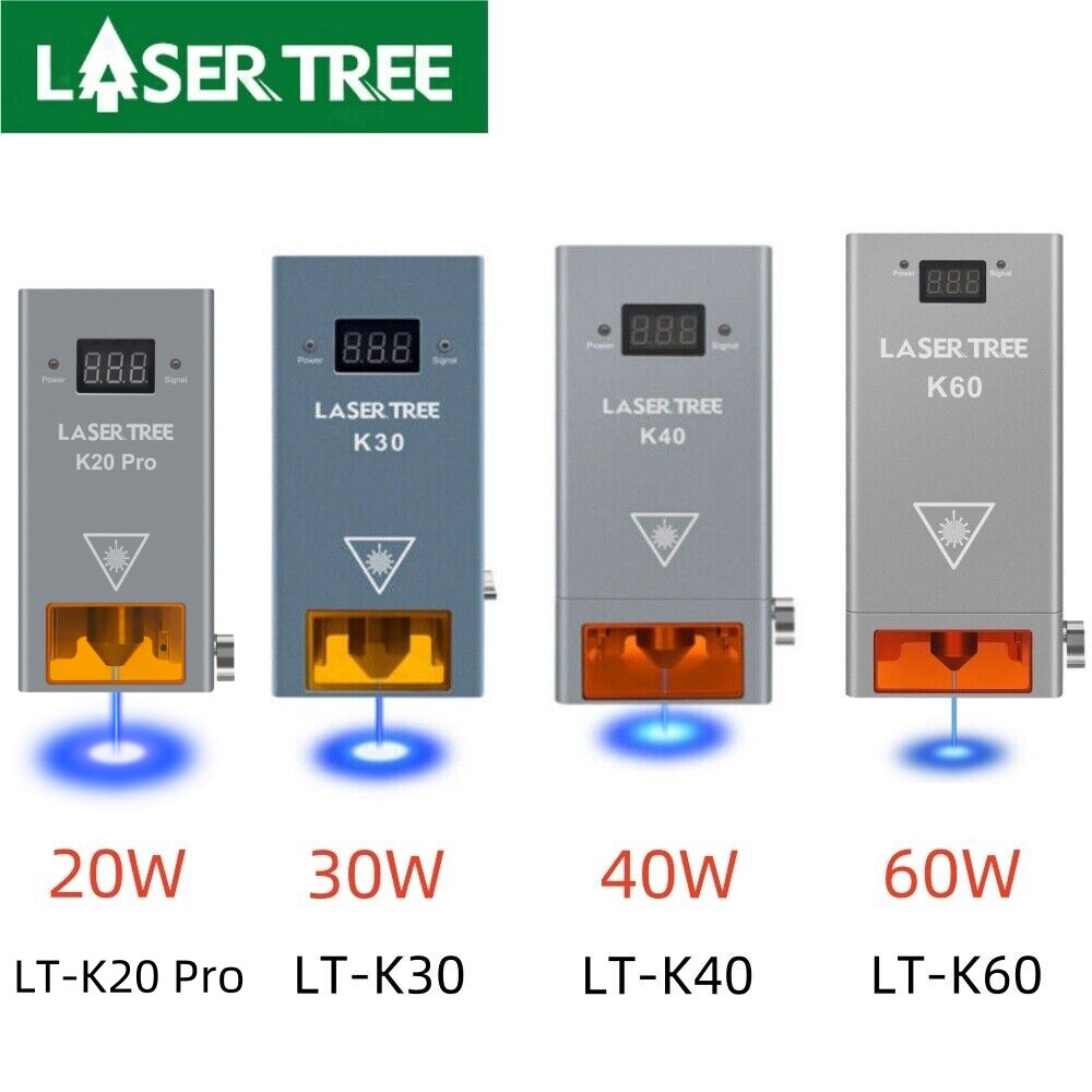 K60/K40/K30/K20 Pro Optical Power 20W 30W 40W 60W Laser Cutting Engraver Module