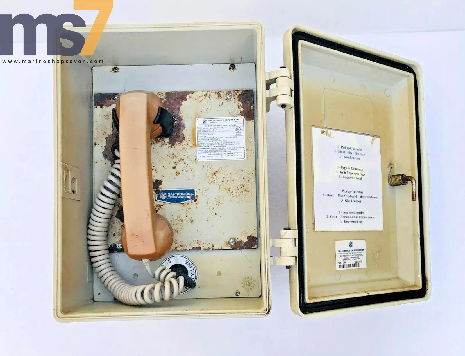 GAI-TRONICS 701-302 HANDSET/ SPEAKER AMPLIFIER 120 VAC WITH ENCLOSURE #3