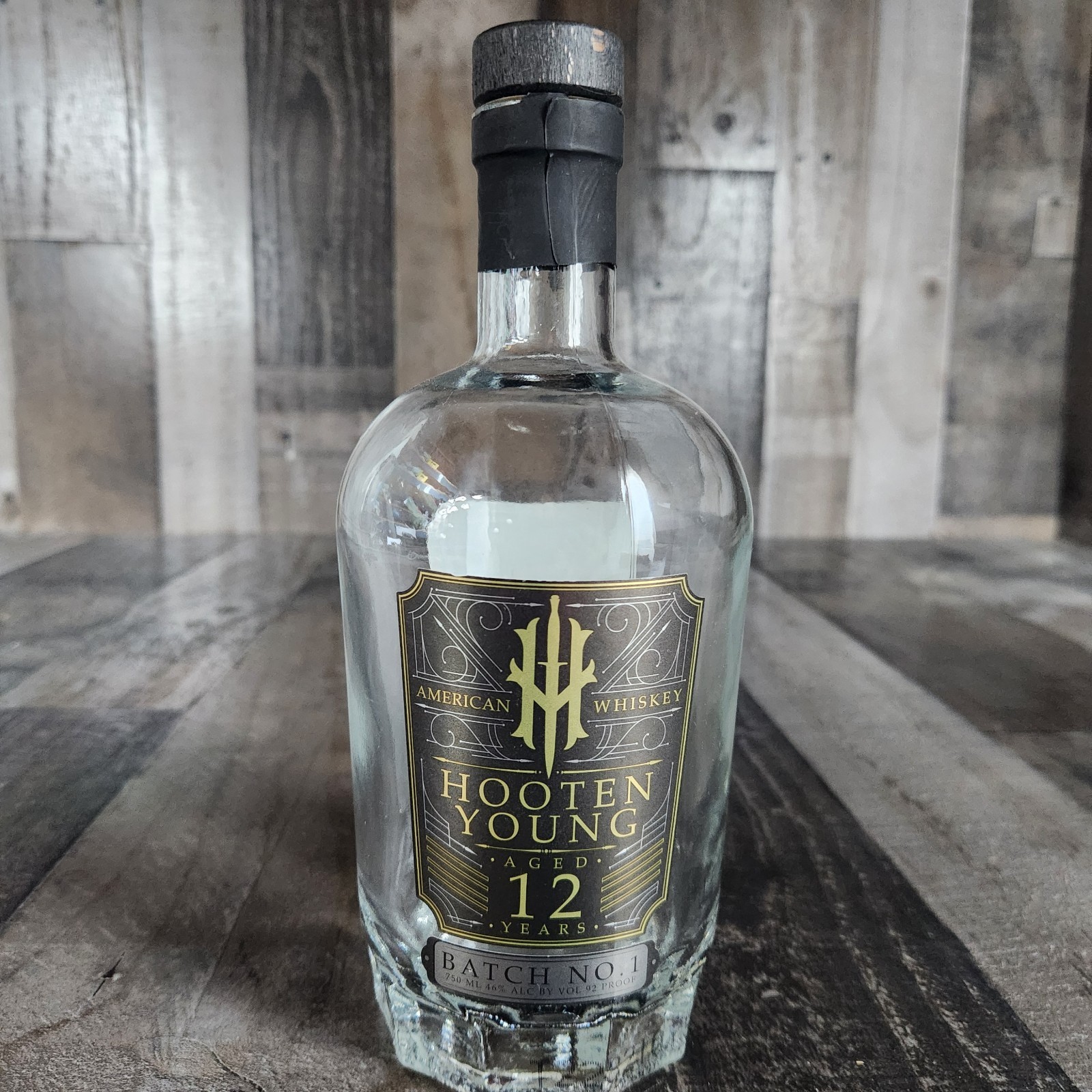 Hooten Young 12 Year Batch No. 1 American Whiskey Empty Bottle Silverton Ohio