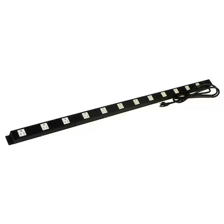 Pro-Line Es48 Black Electrical Powerstrip, Black, 48 In.