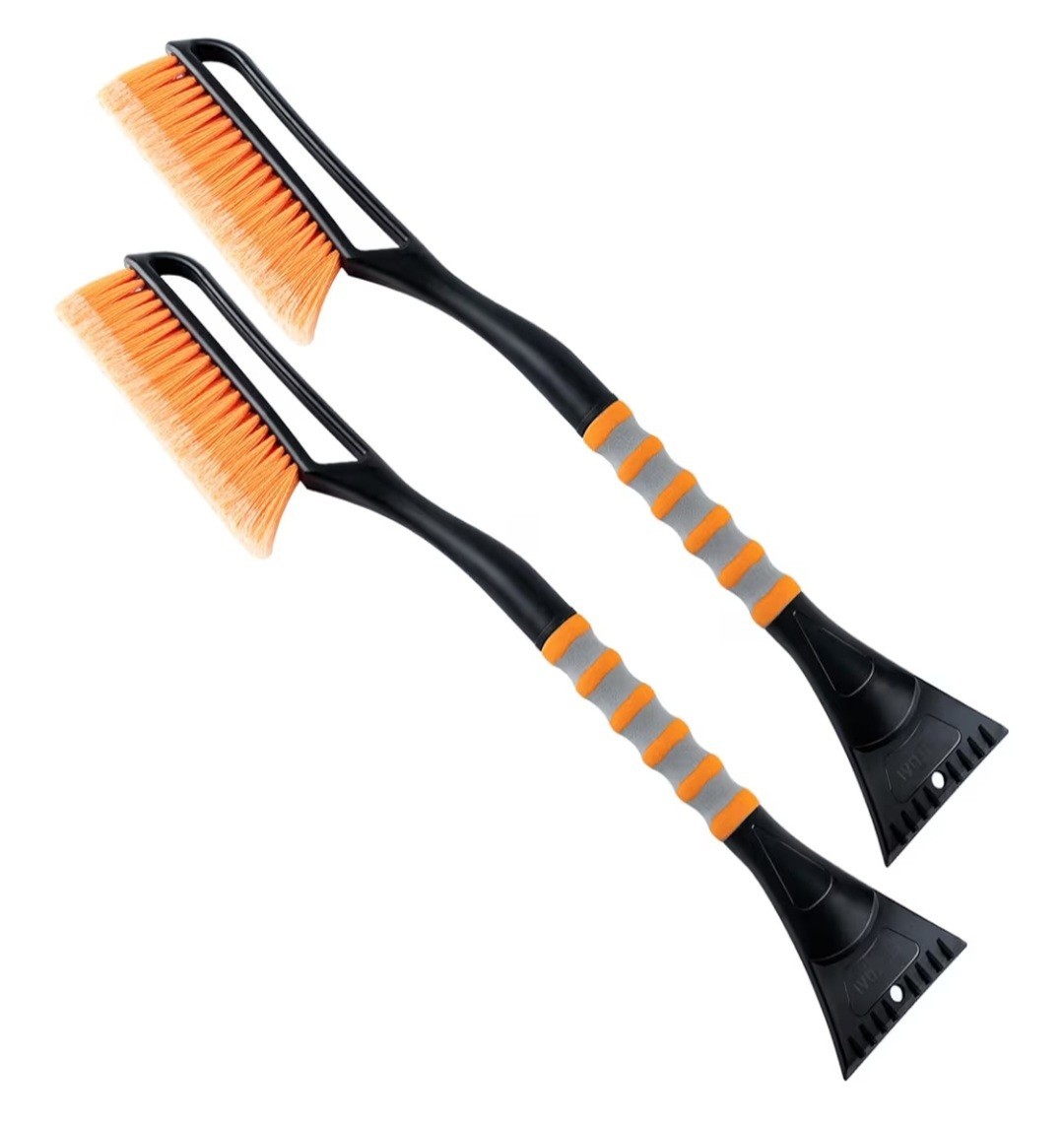 AstroAI 2 Pack 27" Snow Brush and Ice Scrapers for Car Windshield