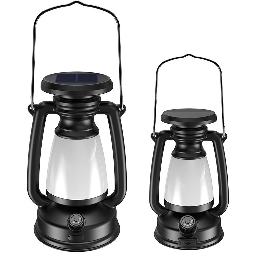 Rechargeable Portable LED Lantern Solar Powered for Camping with Design