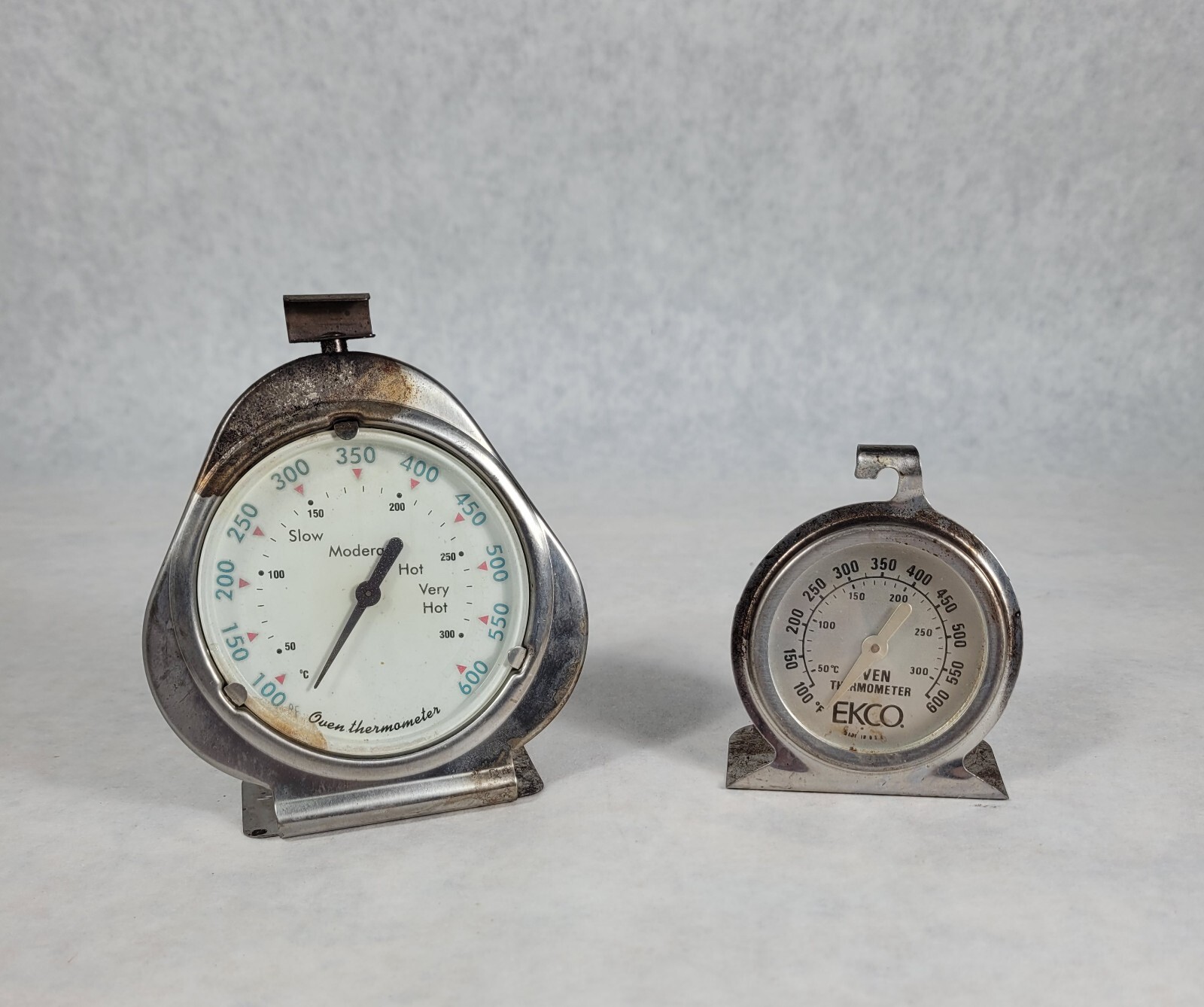 Lot Of 2 Vintage Hanging Oven Thermometers EKCO Moderate Tested
