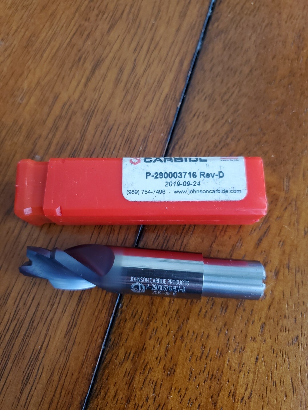 Johnson Carbide P290003716 Coolant Fed Reamer