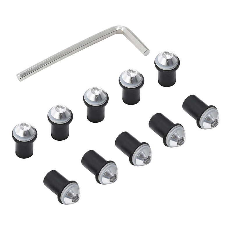 10x Universal Windshield Windscreen Kit Silver M5 Bolts Rubber Well Nuts Washers