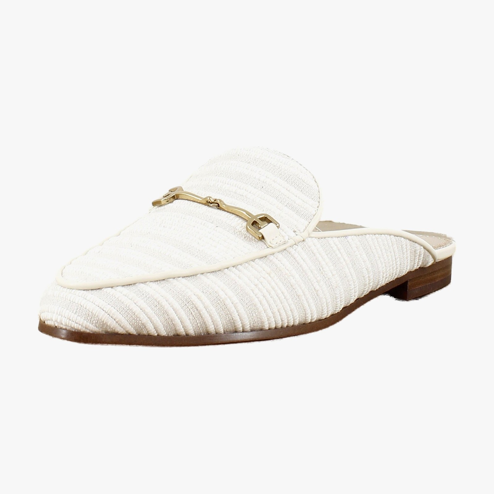 Sam Edelman Linnie Womens Flats White/Natural Striped Linen