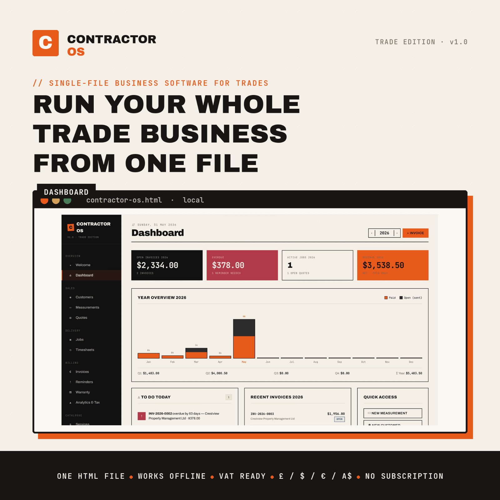 Contractor OS Pro | All-in-One Contractor Software | Estimates, Invoice, Jobs
