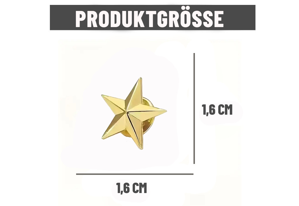 Star Pin Gold Pin Golden Star Badge Pin Button Emblem Lapel