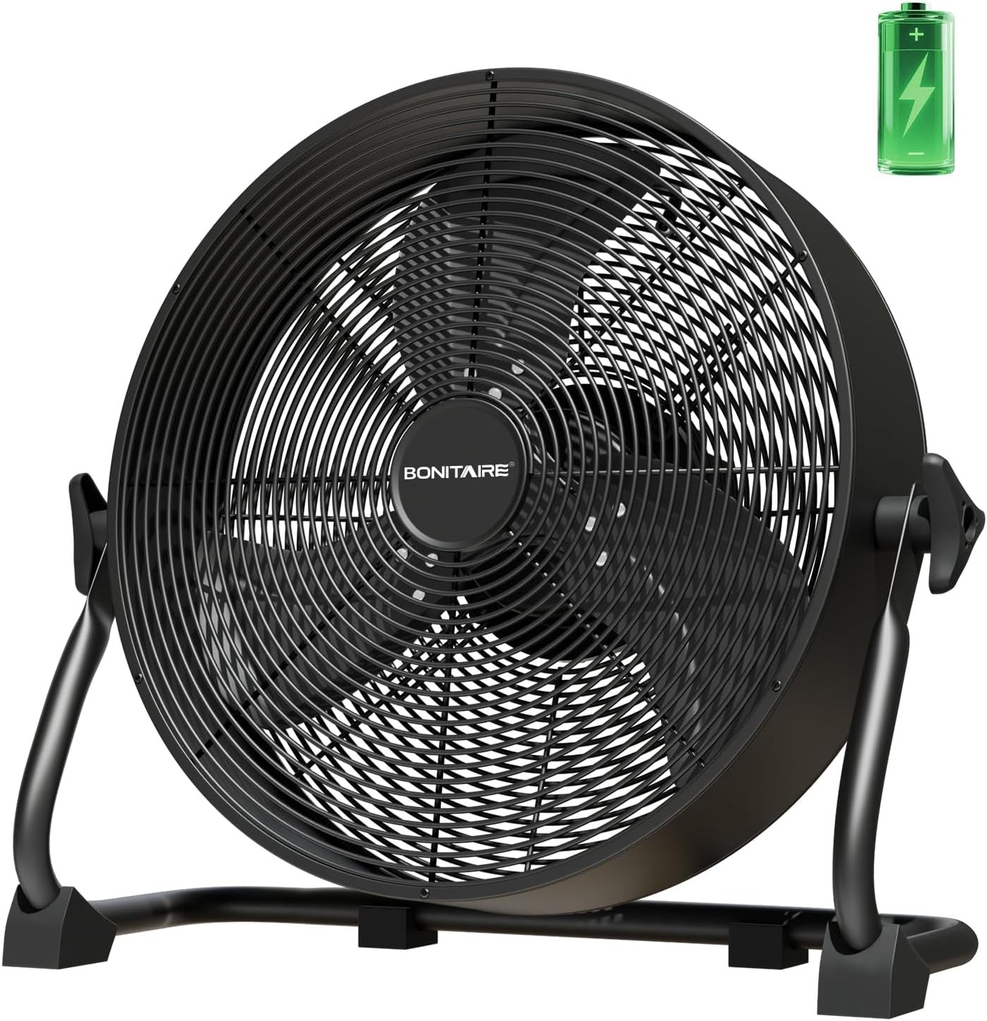 16'' Battery Operated Fan,15600mAh Rechargeable Floor Fan W/ Fast 2H Charging