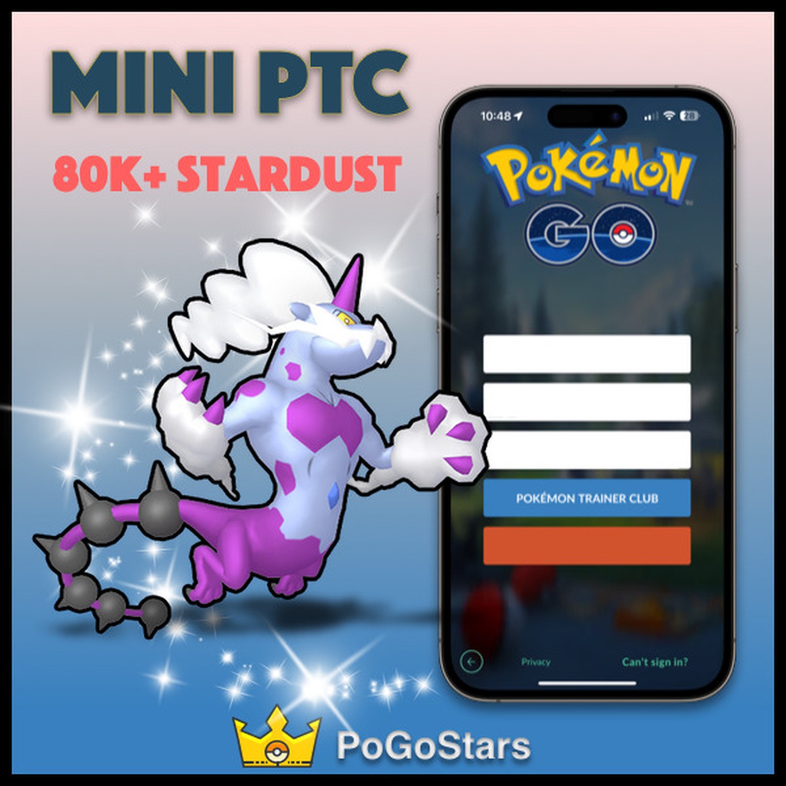 Pokémon PTC Go - Shiny Thundurus Therian - 80K Stardust✨Read Description✨