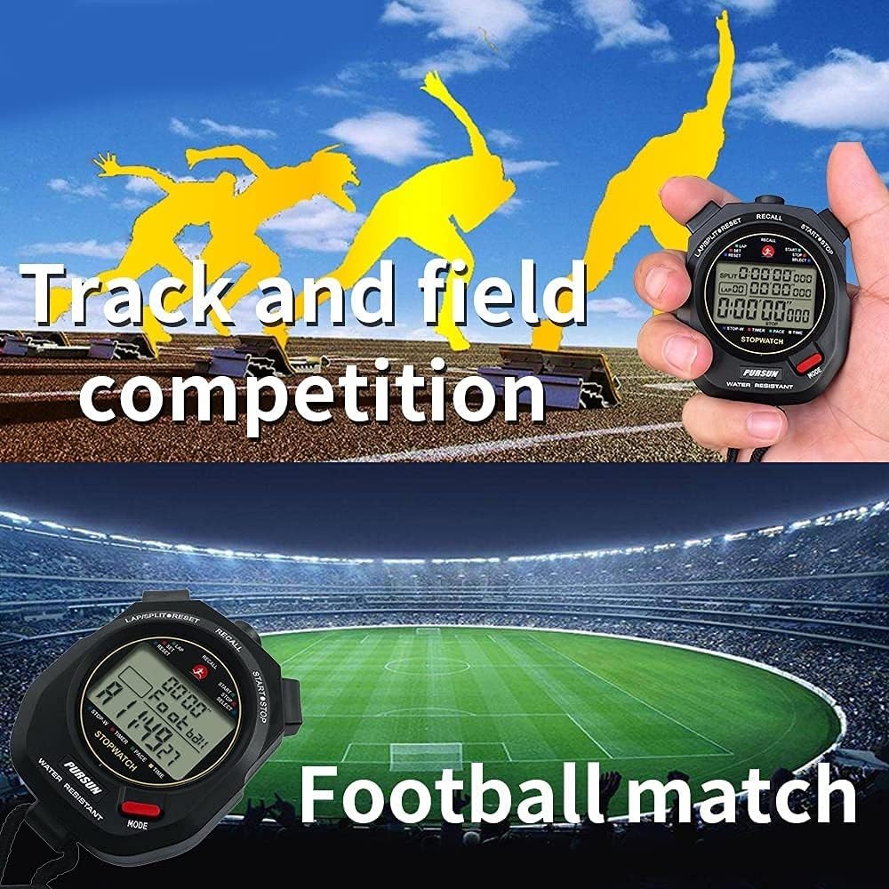 Digital Stopwatch with Fast Lap Record & 100 Lap Memory - Perfect for Training