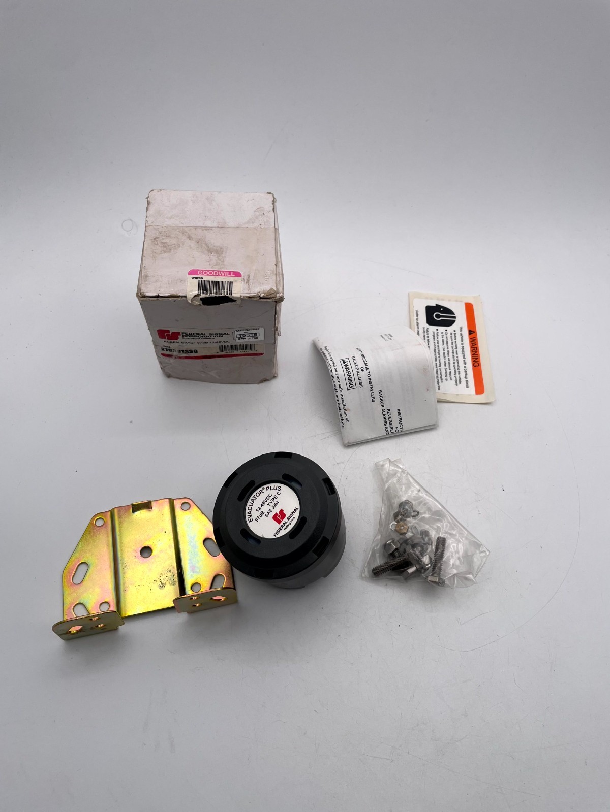 Federal Signal 210331SSG Evacuator Back-Up Alarm 97dB Universal Mounting Bracket
