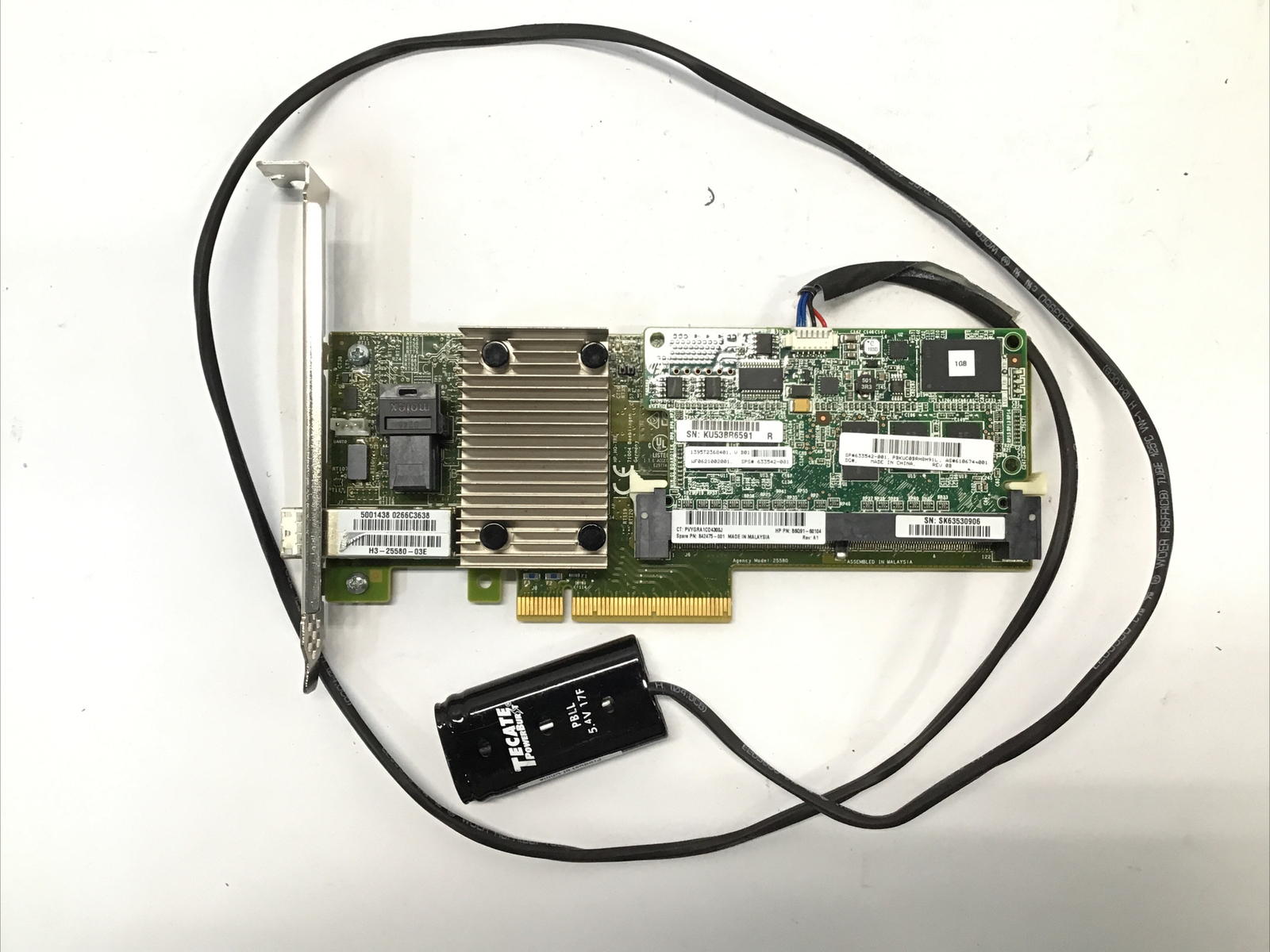 LSI H3-25580-03E/D 12GB 8port External SAS Controller 1G Cache Cade 633542-001