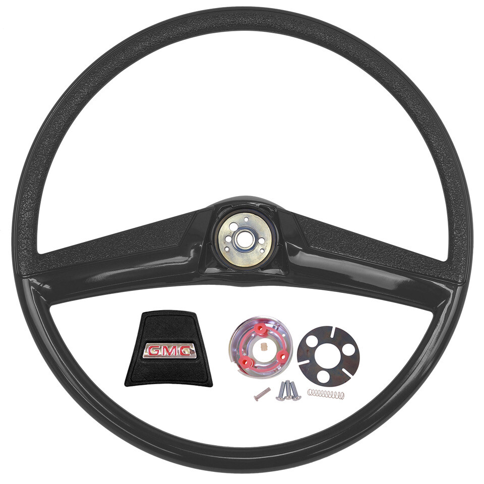 1969 1970 1971 1972 GMC TRUCK BLACK STEERING WHEEL KIT WHEEL CAP RETAINER