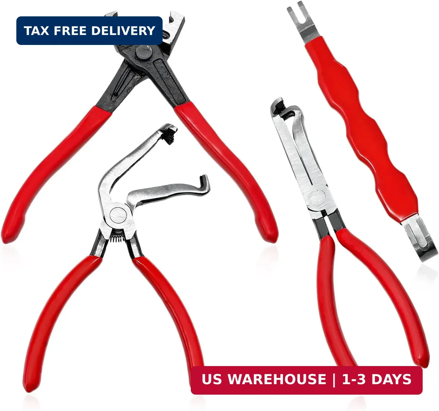 4 PCS Electrical Disconnect Pliers for Cars, Automotive Hose Disconnect Pliers F