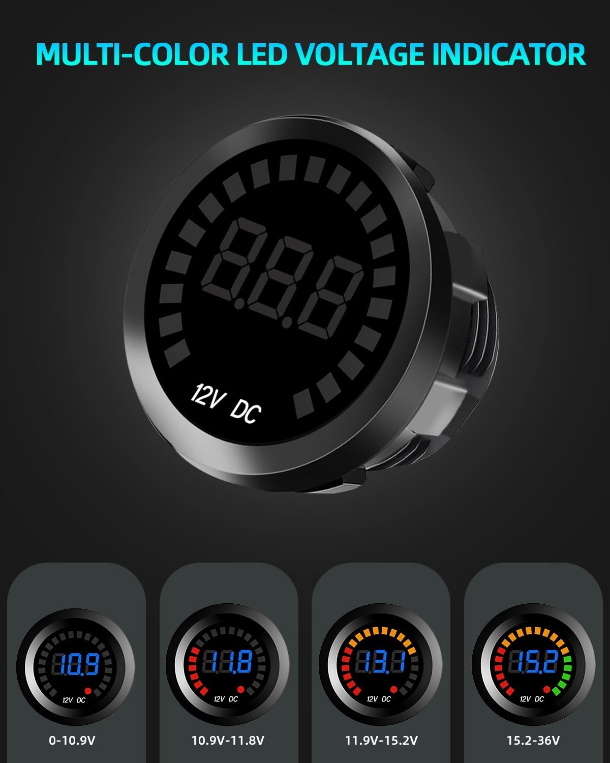 12V Battery Voltage Gauge for Low Voltage & Electrical Issues
