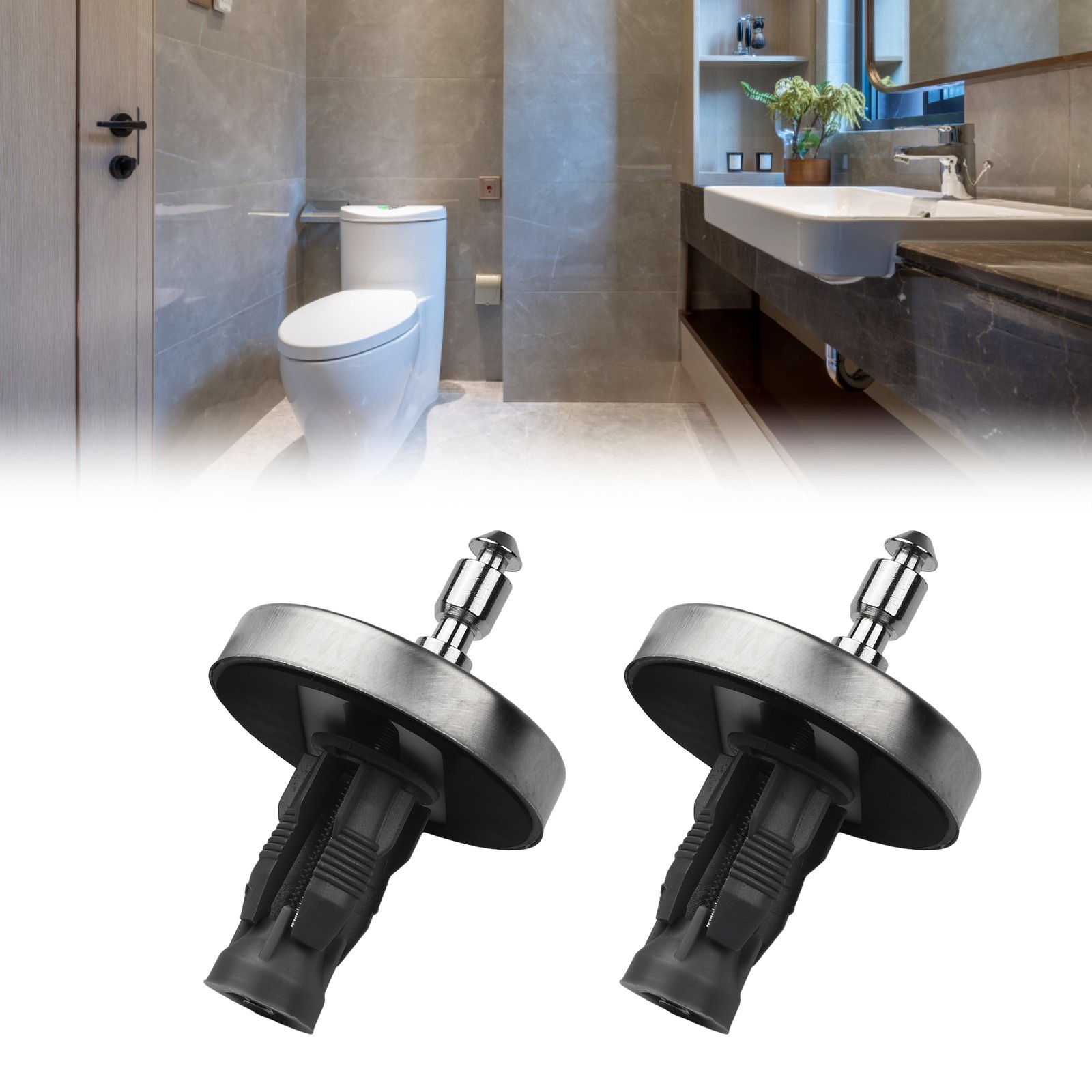 Toilet Seat Hinge Accessories 2PCS Fitting Heavy Duty Hinge Pair Parts