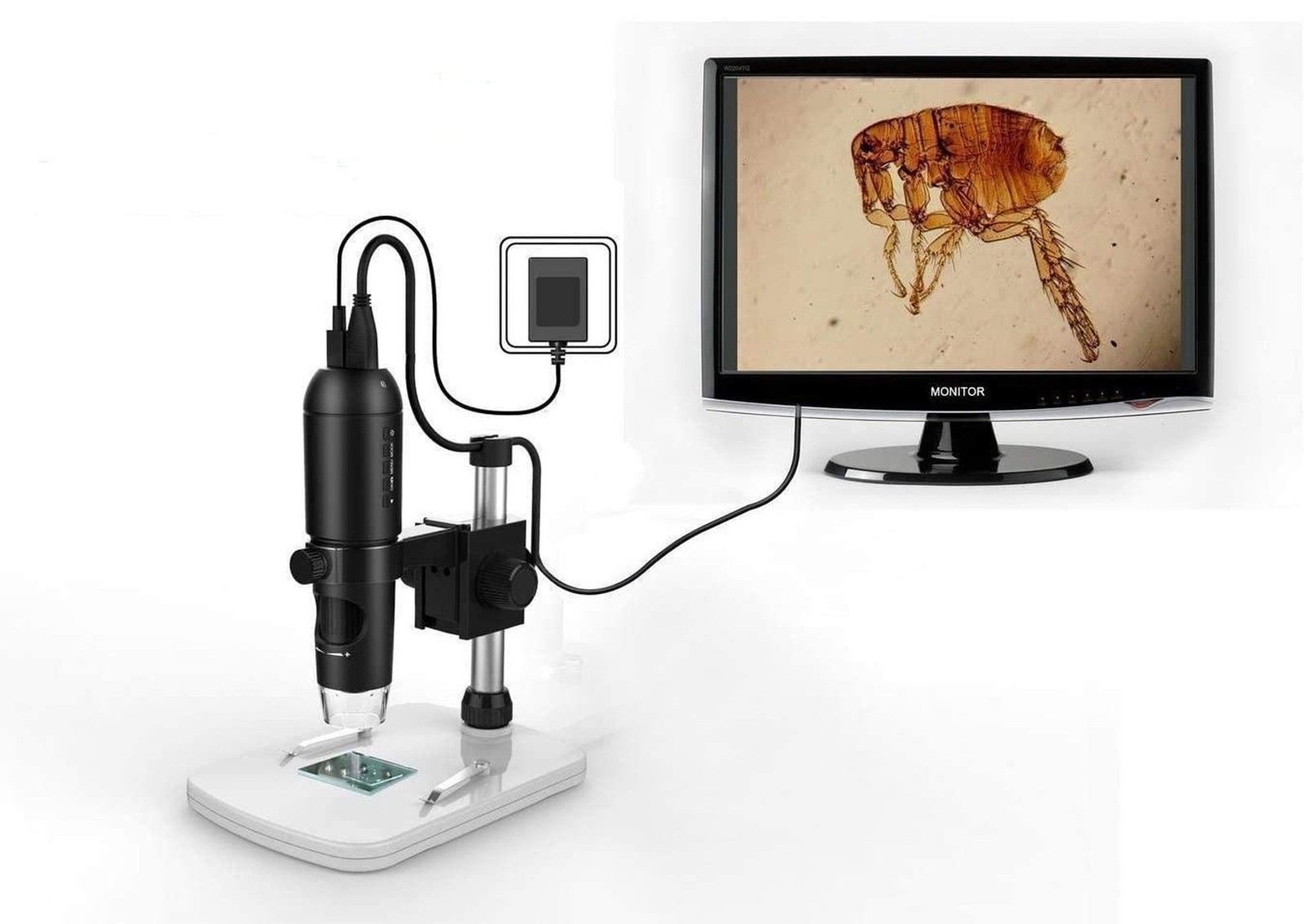 1080P Full HD Digital Microscope, HDMI Microscope, 10x-220x Magnifi... Fast Ship
