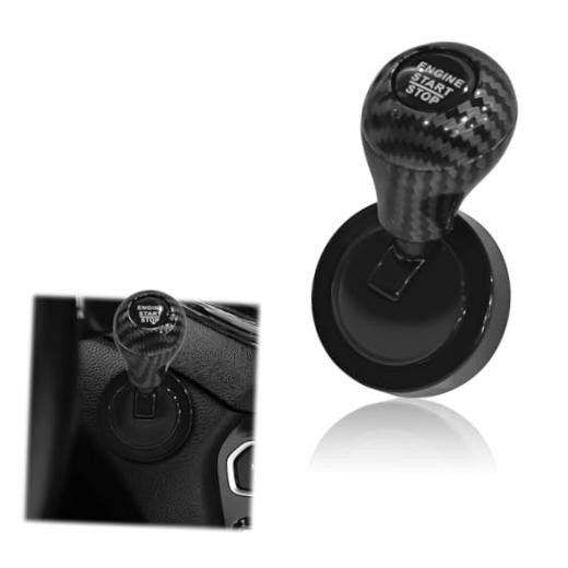 Car Joystick Push to Start Button Cover, Universal Auto Interior One Silver