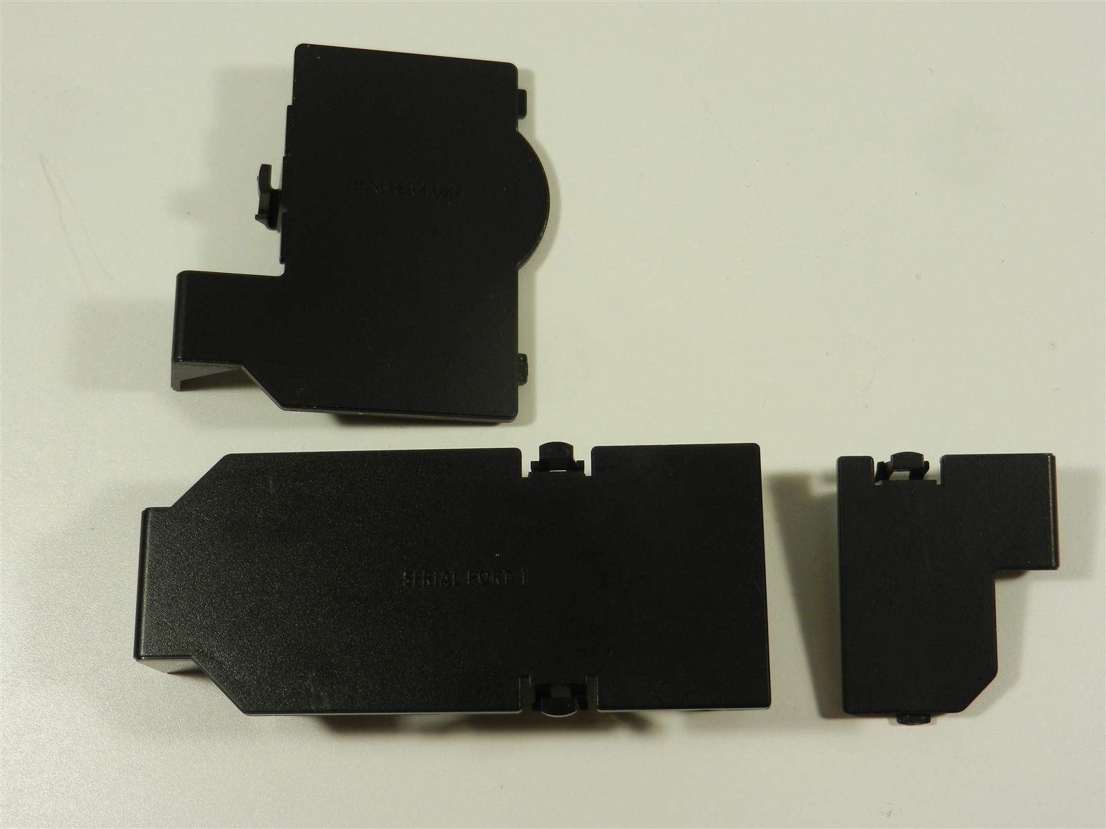 Complete Set of 3 OEM Serial & Hi Speed Port Covers Nintendo Gamecube - Black