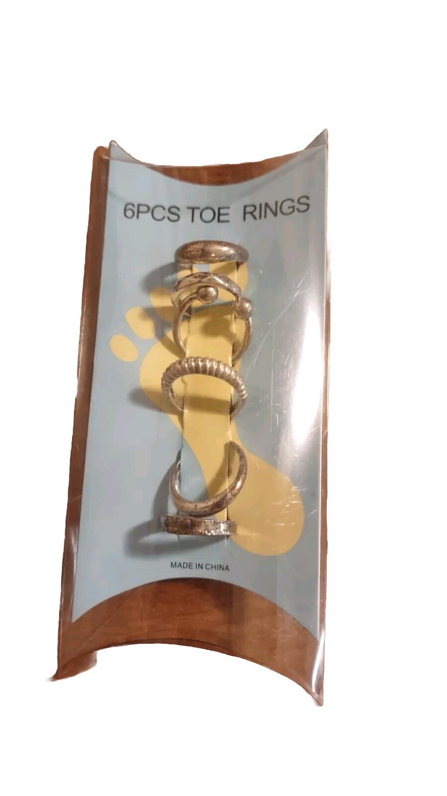 6 Piece Toe Ring Set Silver Fashion Jewelry Accessory Great Gift