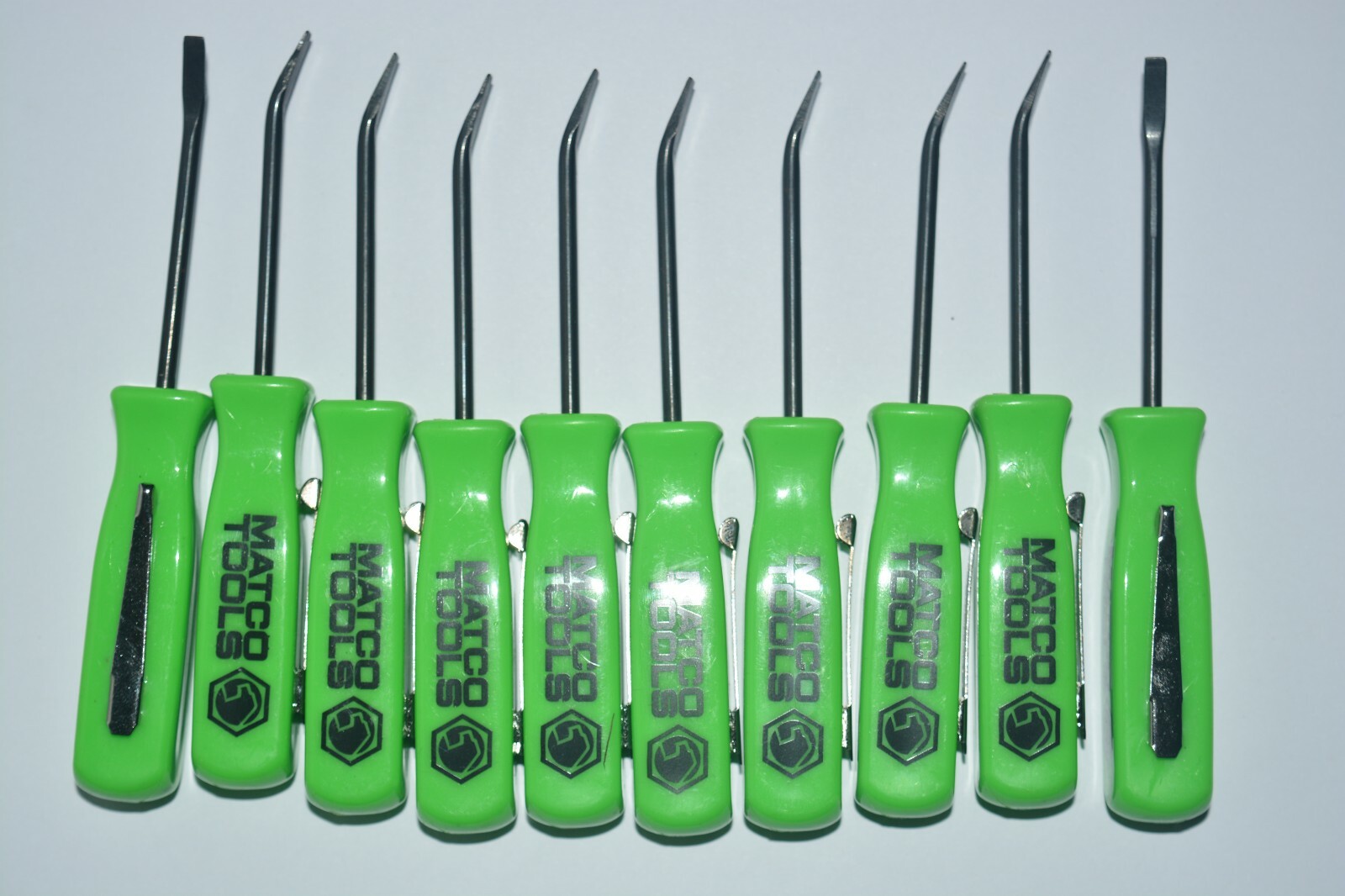 Matco tools promotional mini pocket clip pry bar green handle small tool 10 pcs