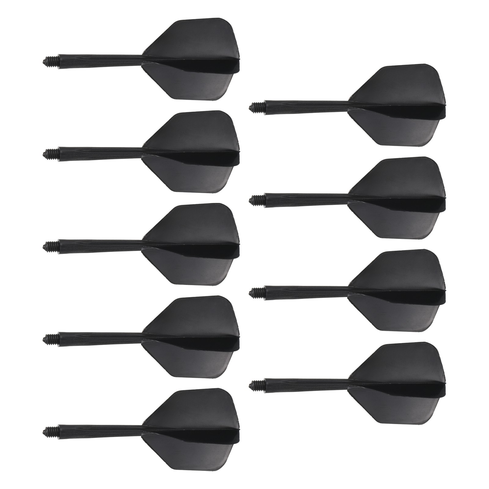 9Pcs Integrated Dart Shaft Flights,Durable Darts Flights Set(Black)