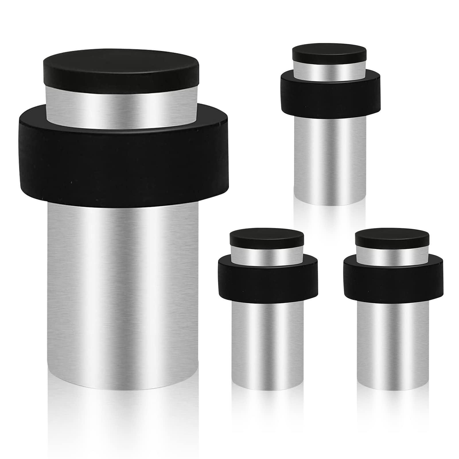 Door Stoppers, Floor Door Stops, 2.5Inch/65MM Modern Commercial Chrome Decort...