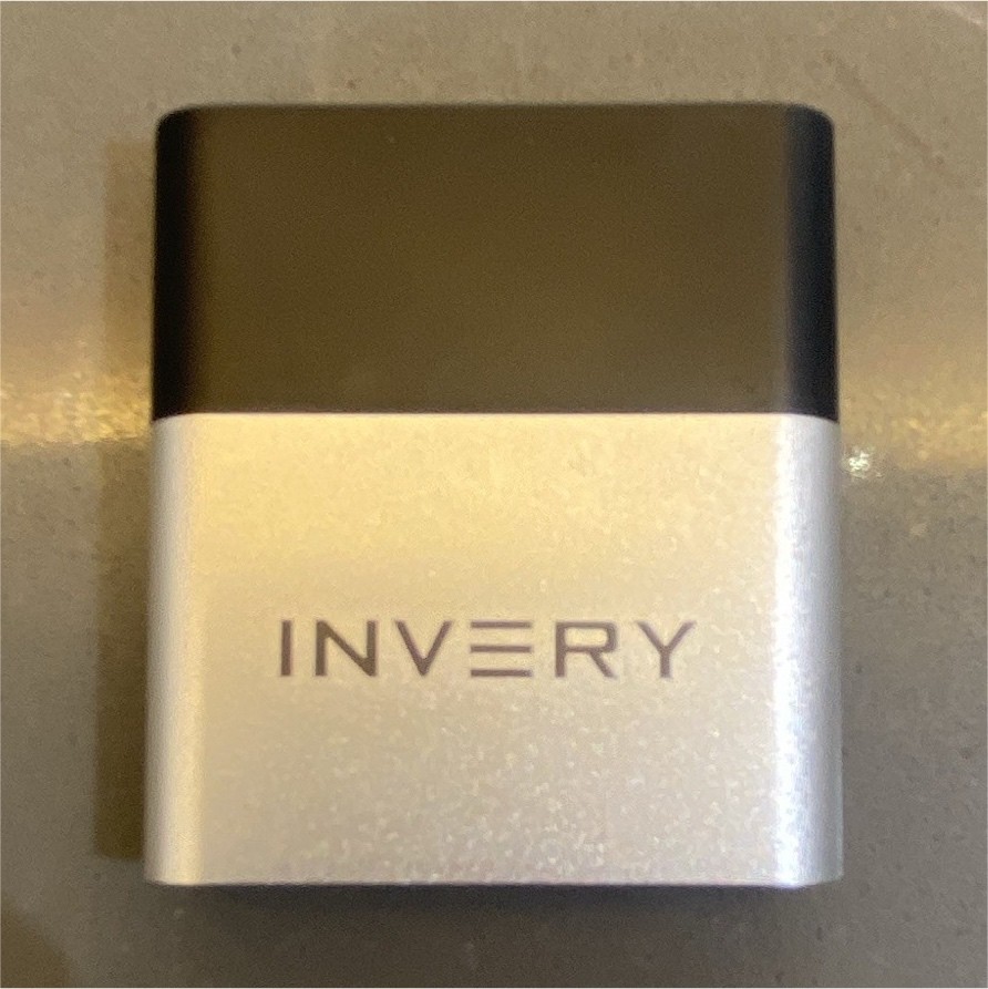 Invery Bluetooth Audio Adapter Dongle w/ 3.5mm Jack AUX Port Black/Silver