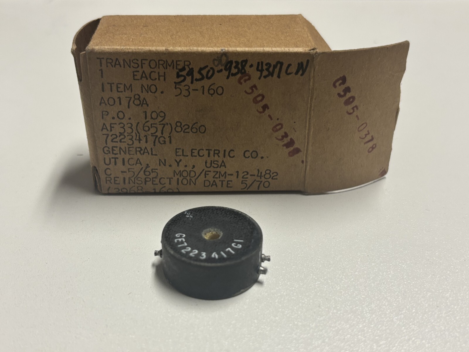 Radio Frequency Transformer NSN 5950-00-938-4317  -  PN 7223417G1