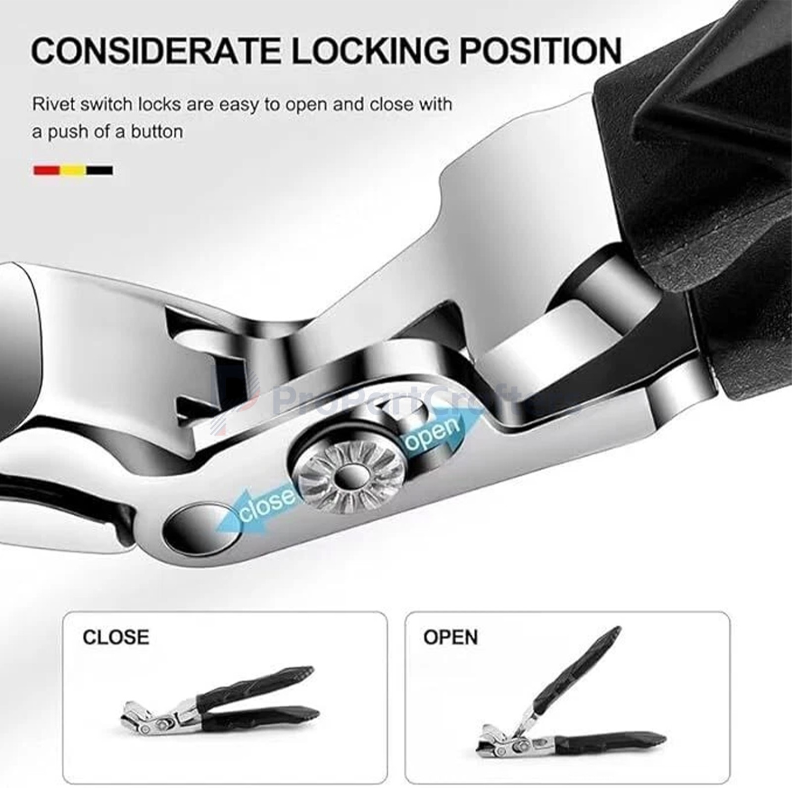 Stainless Extra Large Toe Nail Clipper For Thick Nails Heavy Duty US