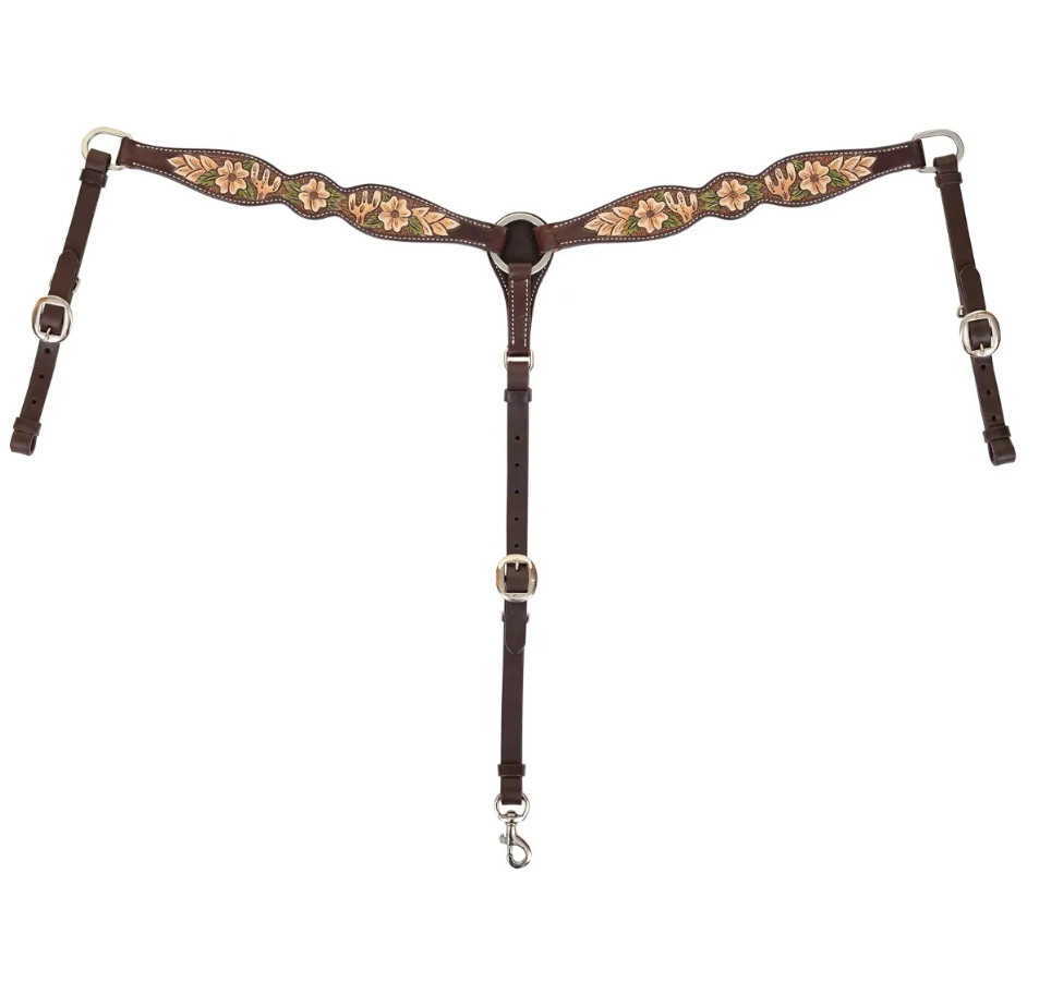 Circle Y Dogwood Breast Collar Western Horse Tack Premium Leather 1020-21-SV