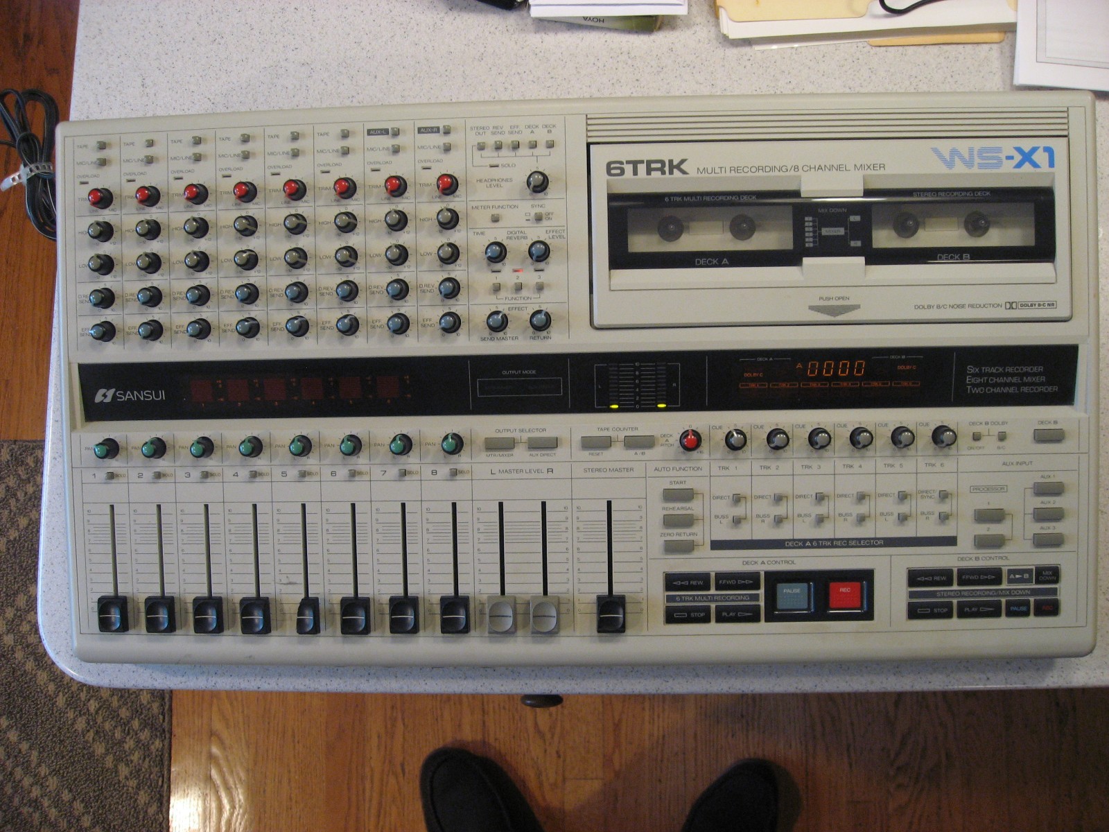 Sansui WS-X1 6 Track Multi-Recording / 8 Channel Mixer - Tested and Working