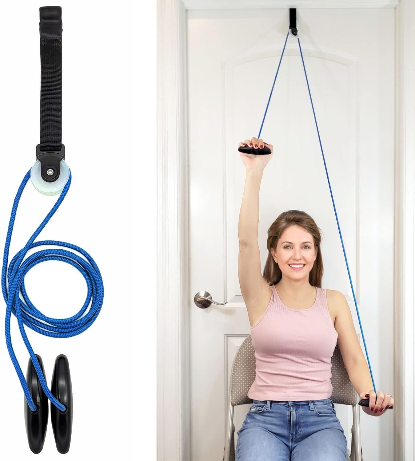 LiftAid Shoulder Pulley for Physical Therapy with Exercise Guide - Improves Shou