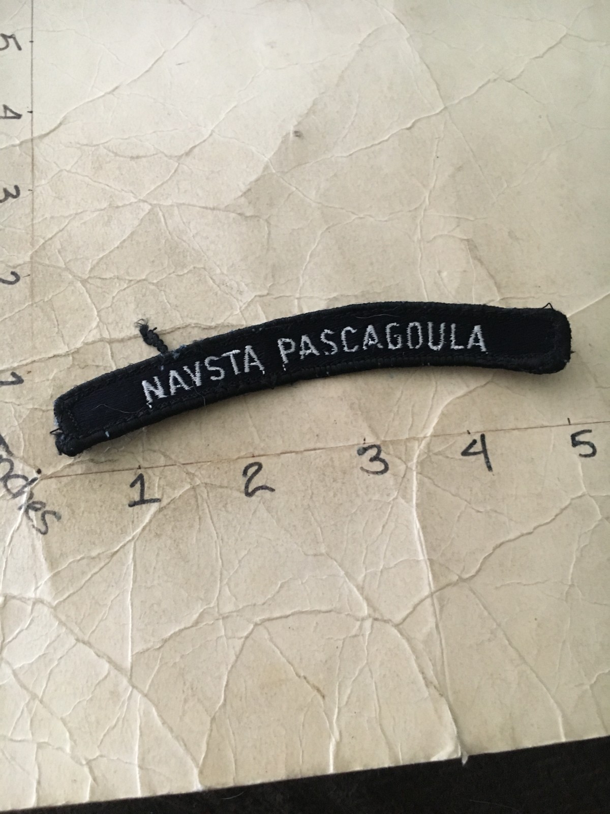 US NAVY SHOULDER STRIP TAB rocker Patch NAVSTA Pascagoula