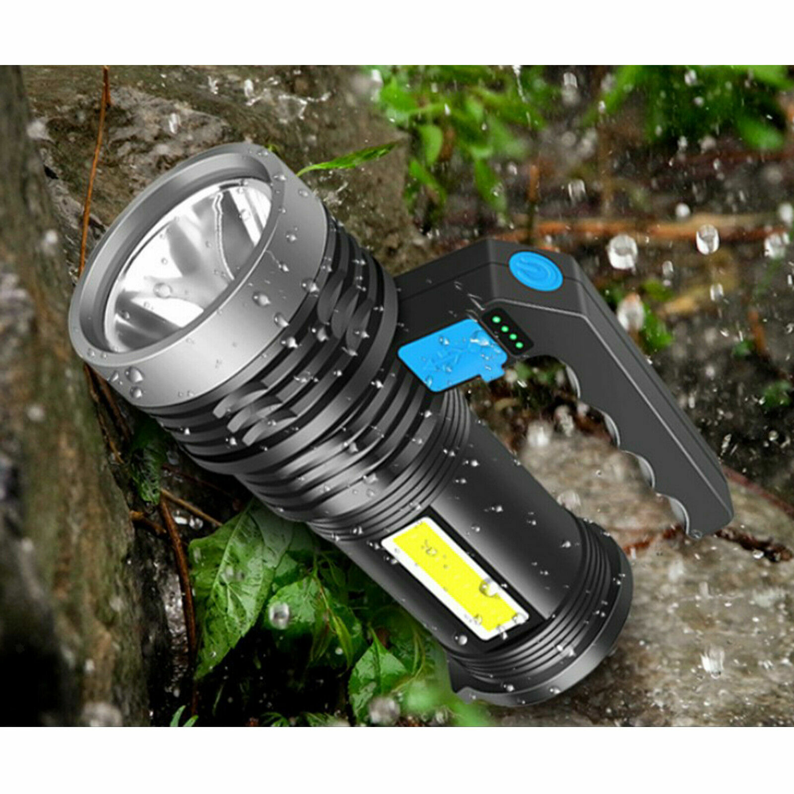 350000000 Lumen Super Bright LED Tactical Flashlight Rechargeable LED Work Light