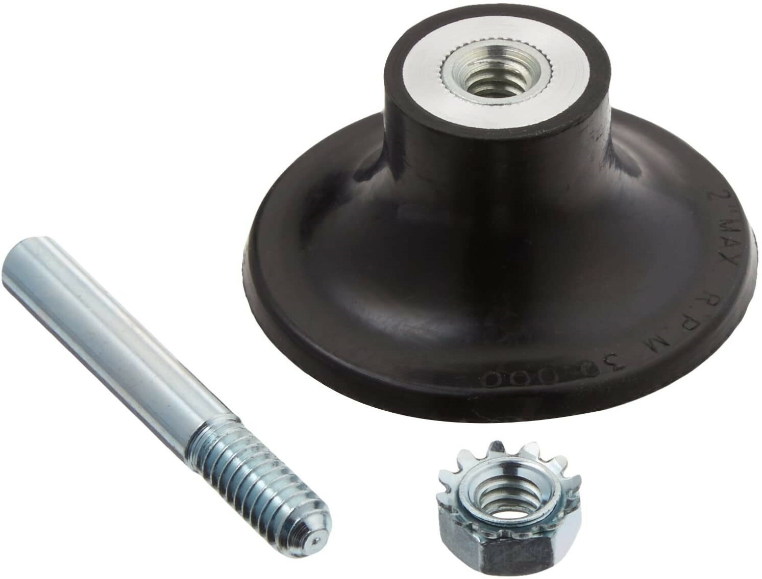 94520 S & G Flexible Flanged 2" Rubber Backer Pad Connects to 1/4" Steel Shaft