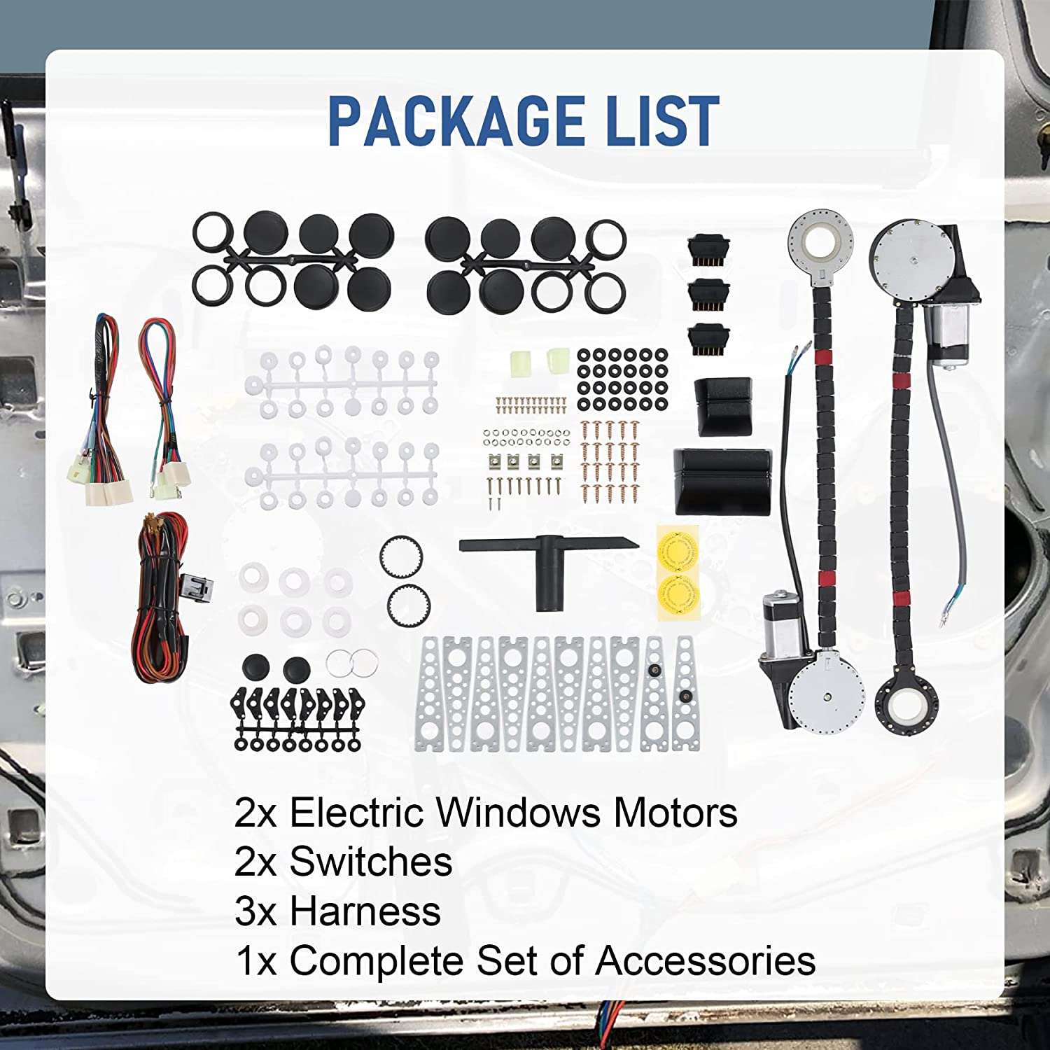 New Universal Electric Power Window Lift Regulator Conversion Kit