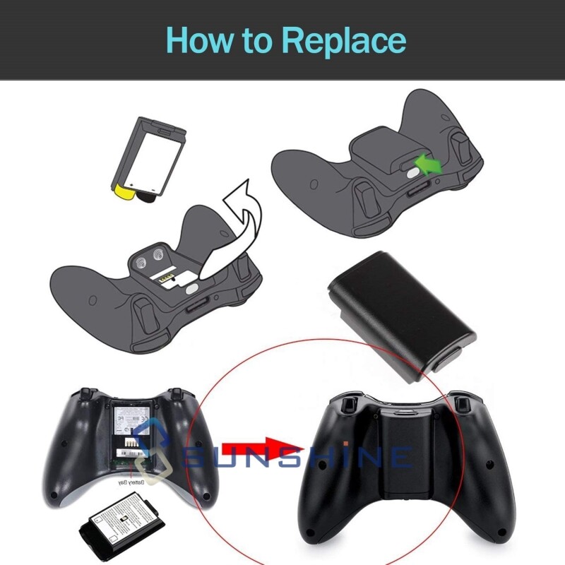 20PCS For Xbox 360 Controller AA-Battery Back Cover Pack Case Shell Replacement