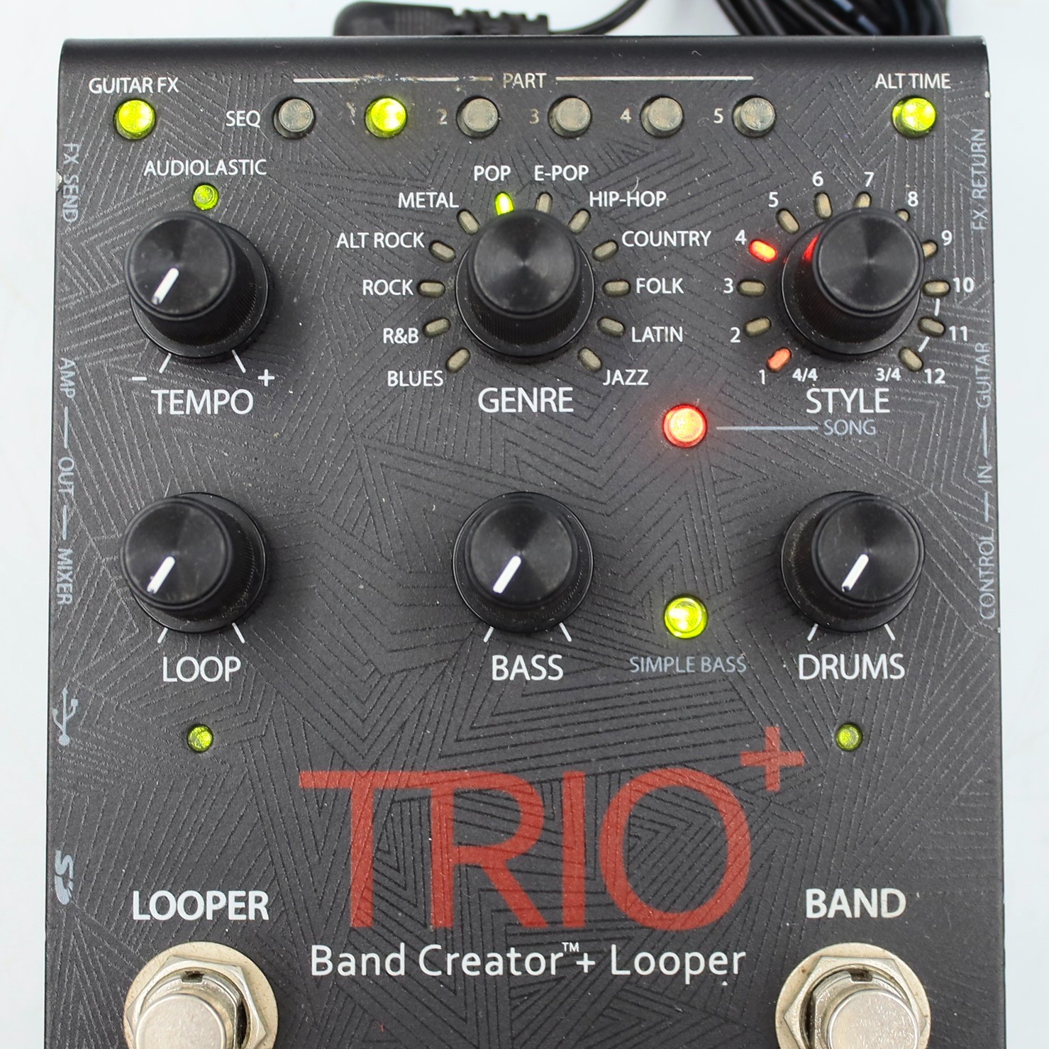 DigiTech TRIO Plus Band Creator + Looper With Original Box Power Supply 8GB SD