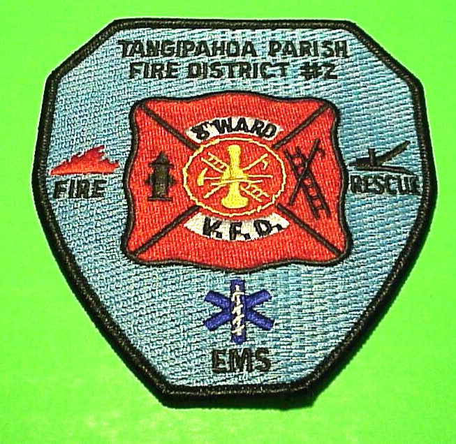 TANGIPAHOA PARISH  DIST.#2  LOUISIANA  4 3/8"  FIRE DEPT  PATCH  FREE SHIPPING!!