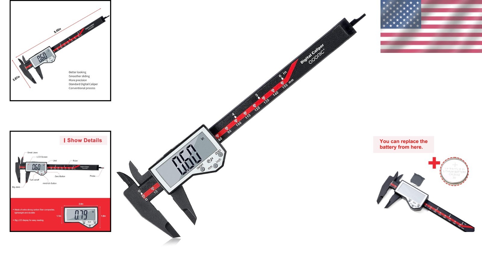 Precision Digital Caliper 0-6
