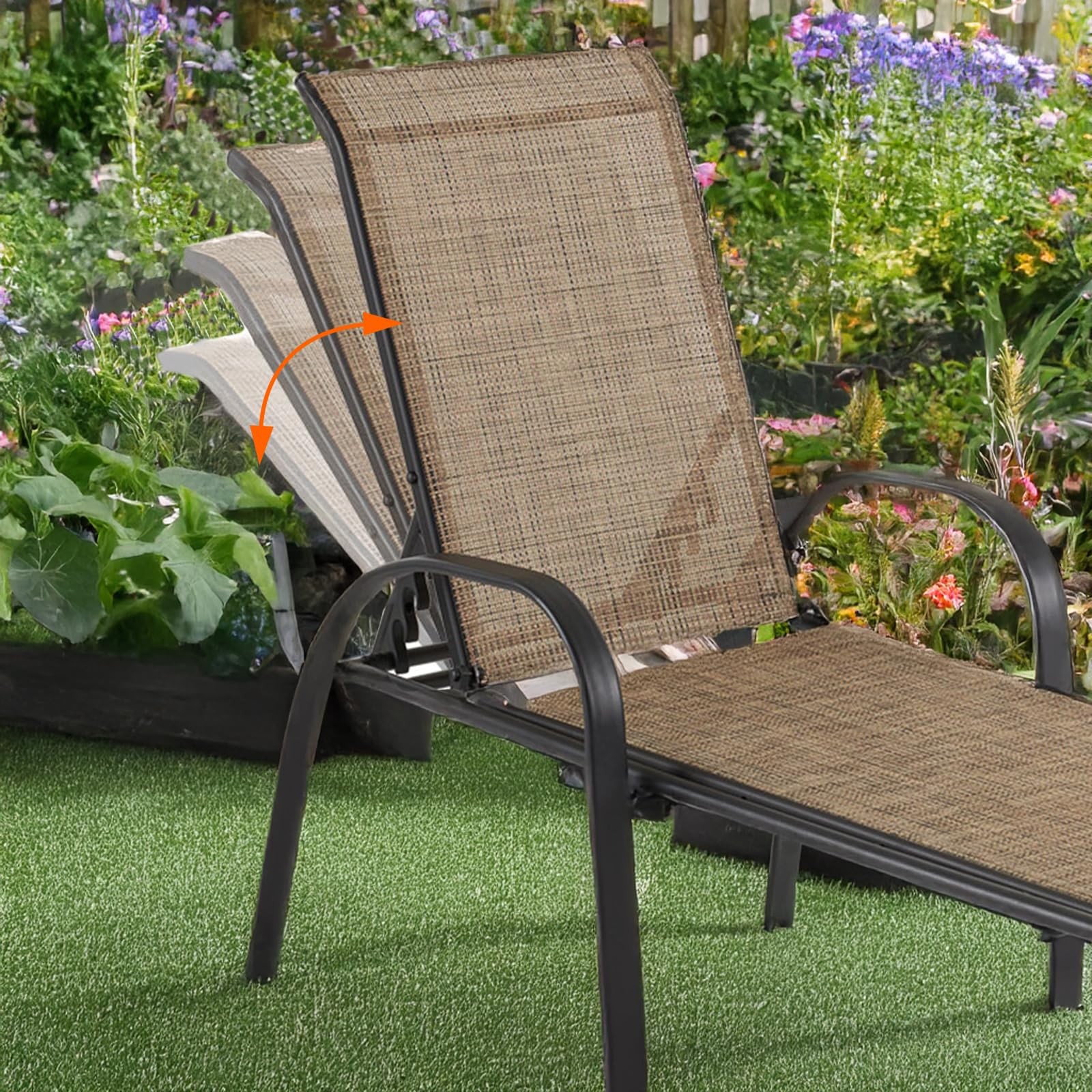 4pcs Adjustment Brackets for Chaise Lounges or Patio Outdoor Lawn Yard Furnit...