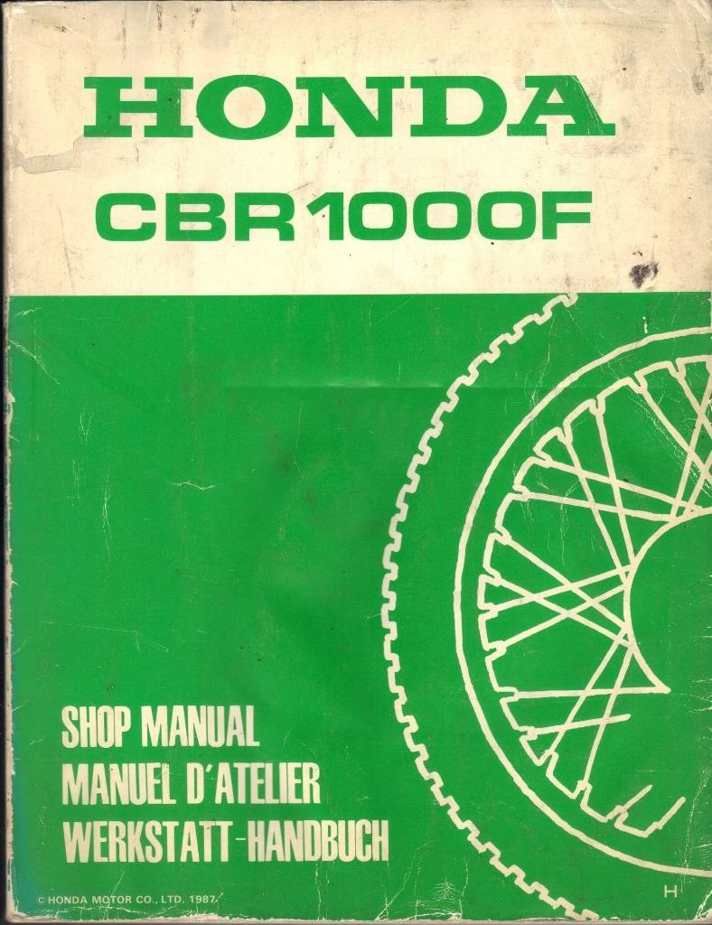 HONDA CBR1000F,CBR1000 F,F-H,1987 ORIGINAL FACTORY WORKSHOP MANUAL
