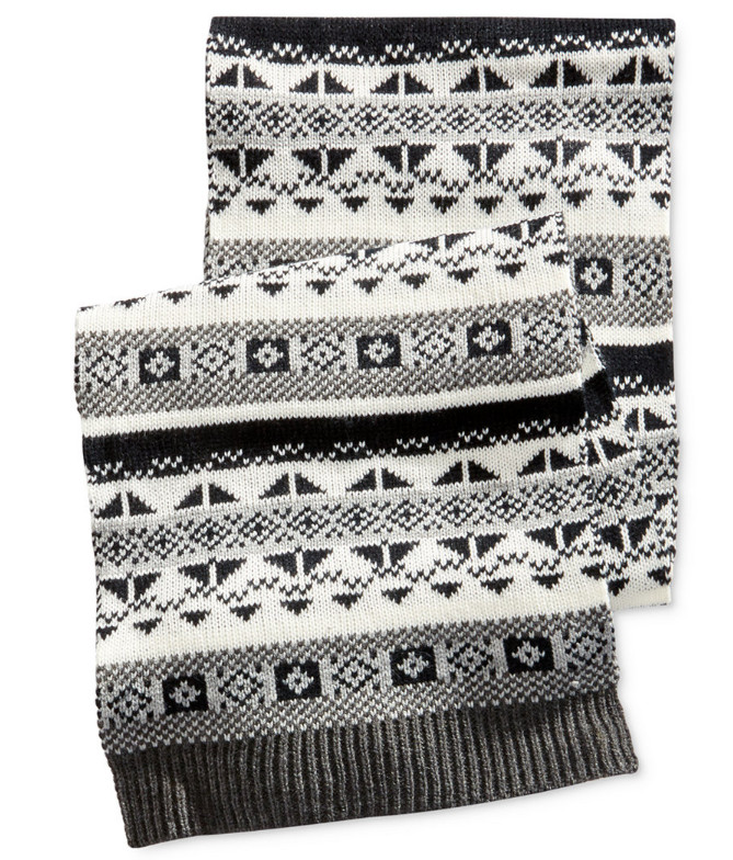 $281 Club Room Men Black Gray Dress Winter Long Knit Warm Scarves Muffler Scarf