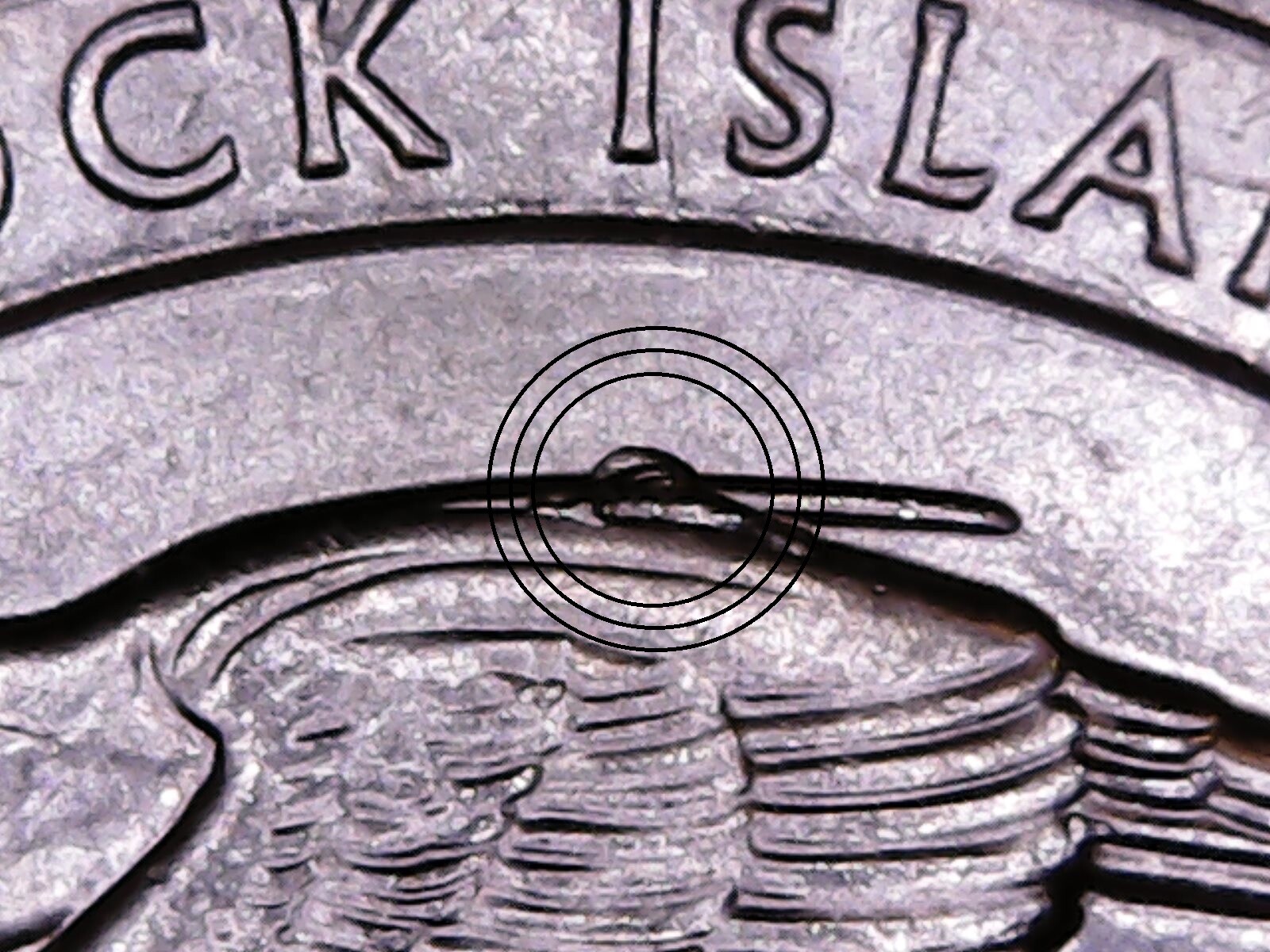 2018 P Block Island Rhode Island. Unlisted DDR Extra Feather Error.