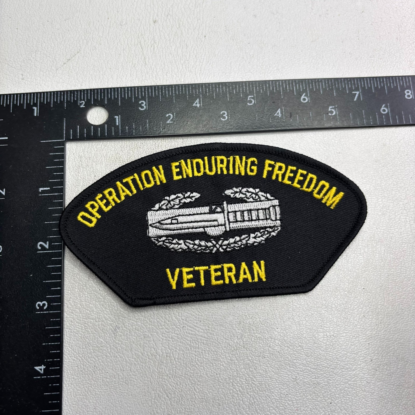 Military OPERATION ENDURING FREEDOM VETERAN Embroidered Hat Patch 62X9